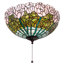 16" Wide Tiffany Cabbage Rose Fan Light Fixture