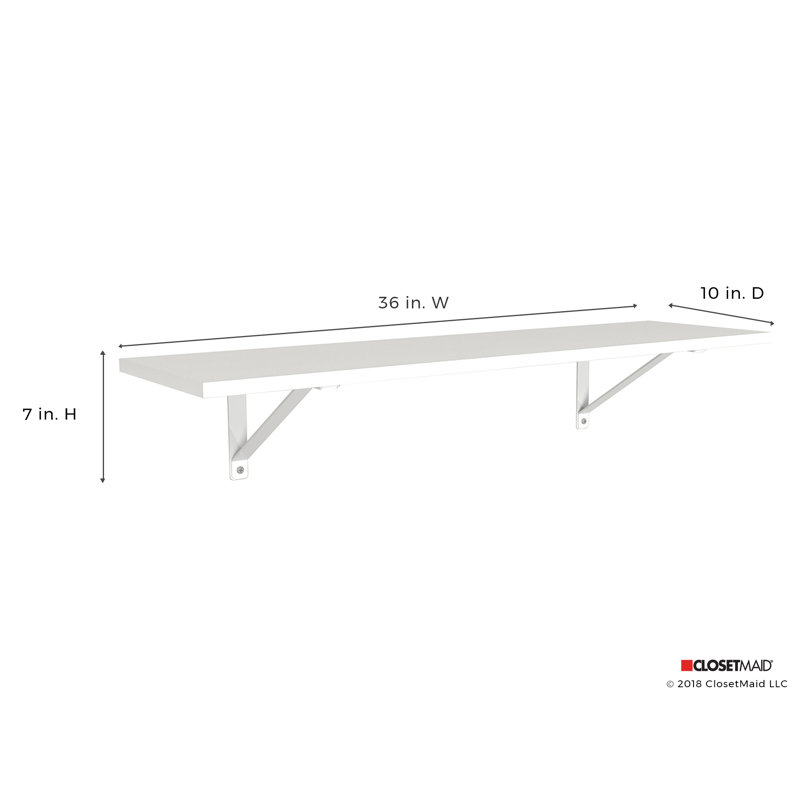 Tablette murale Basic, 3 pi x 10 po