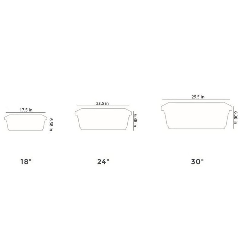 Andropolis Planter Box, Chocolate, 6.38" H x 6.75" W x 29.5" D, 4