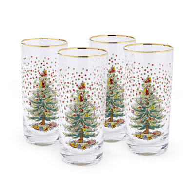 Verres à pois Highball, ensemble de 4