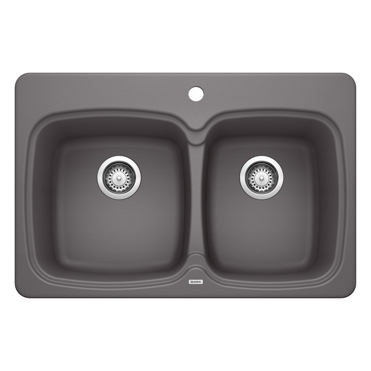 Vienna 31" L x 21" W Double Basin Drop-In Kitchen Sink with Accessories