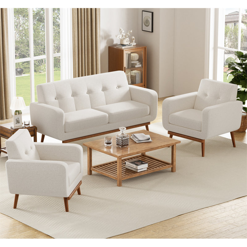 3 - Piece Living Room Set, Beige