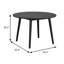 Table de salle à manger ronde 42,5 po Mid-Century-116748894