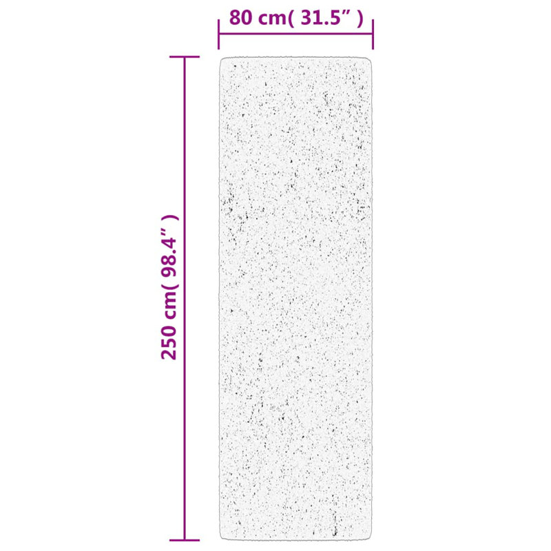 Rug "HUARTE" Short Pile Soft and Washable Blush, Runner 80 x 250cm