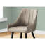 2 chaises de salle à manger, revêtues de taupe, rembourrées de 2