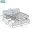 Ensemble de 2 lits plateforme rembourrés avec système de levage hydraulique, rangement sous le lit et tête de lit carrée rembourrée-462465637