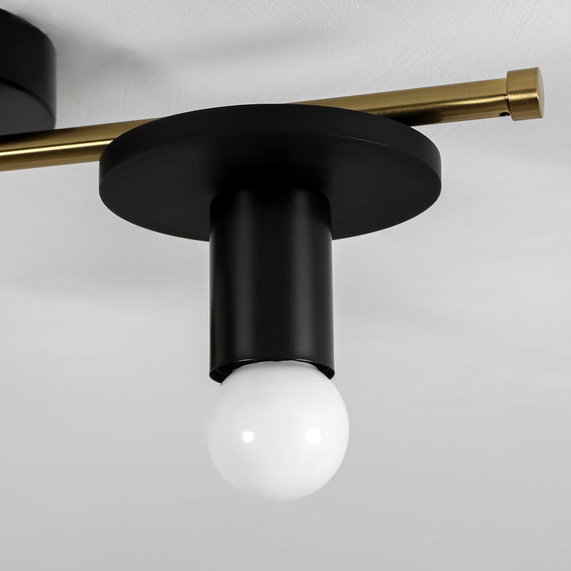 Plafonnier encastré à 3 lumières Rustech , Noir mat