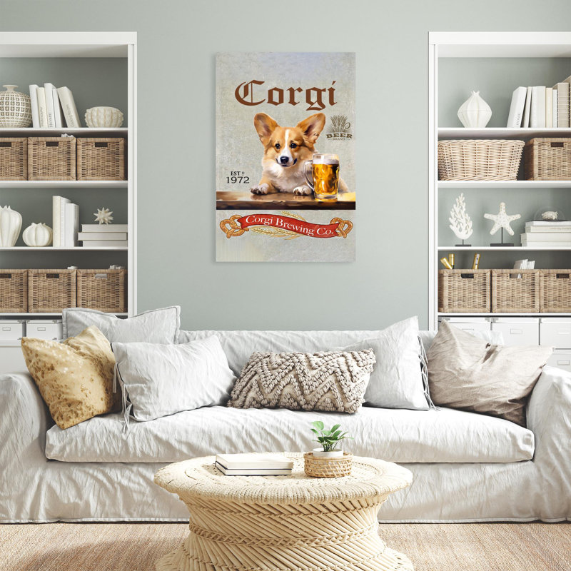 Corgi Brewing Co, H 20 po x l 16 po x P 1,25 po