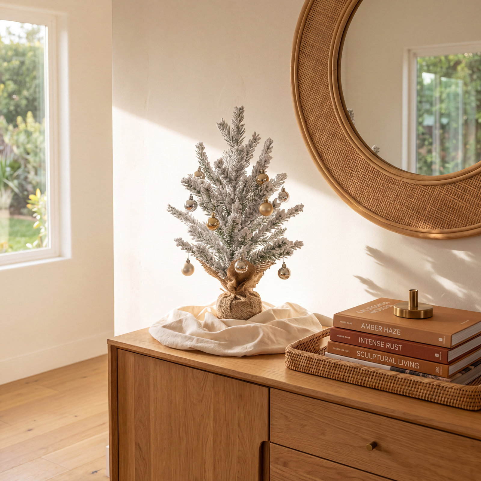 Flocked Tabletop Tree