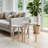 Modern Neutral Chic Wood Accent Tables, Ivory, Set of 2 - 18" x 18" x 22"