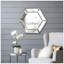 Miroir mural hexagonal au design contemporain en verre