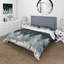 Winter Pine Tree Starry Night Sky I - Ensemble de housse de couette floral - Polyester microfibre-110397776