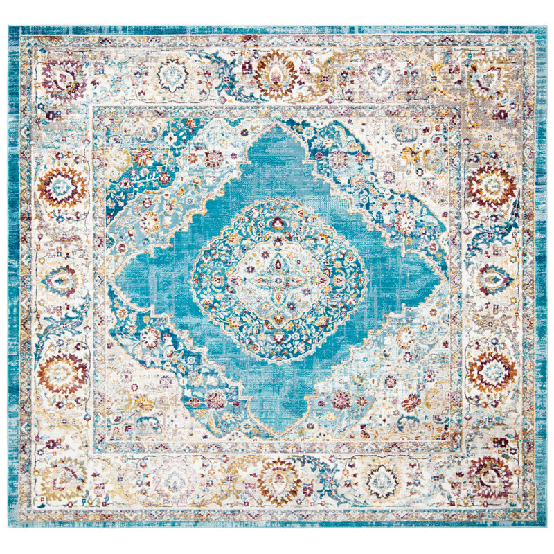 Stalter Performance Oriental Rug, Square 6'5"