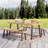 Melini 4 - Person Acacia Metal Patio Dining Set with Rectangular Table
