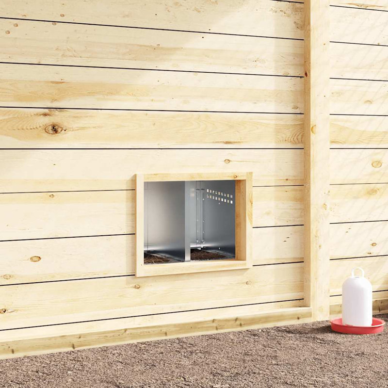  Boîte de nidification à poulet 1 compartiment en acier galvanisé mural, H 18,1 po x l 20,9 po x P 19,7 po
