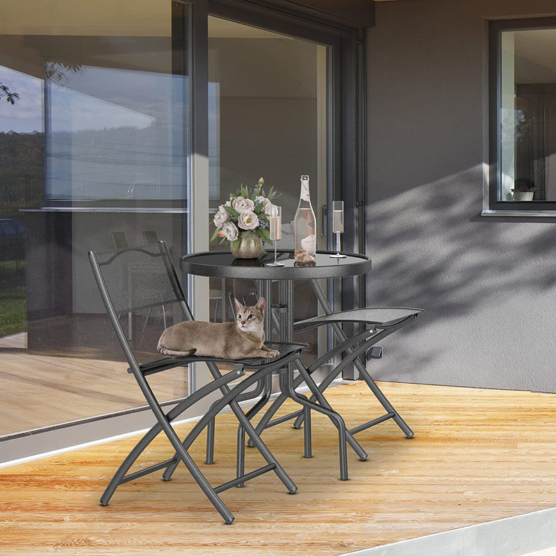 Gunas 2 - Person Patio Dining Set Round Table
