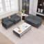 Ensemble de causeuse en cuir Nordic Light Luxury