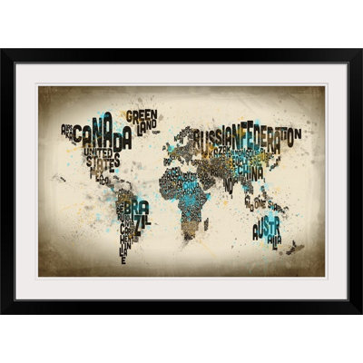 " Paint Splashes Map Of The World " by Michael Tompsett
