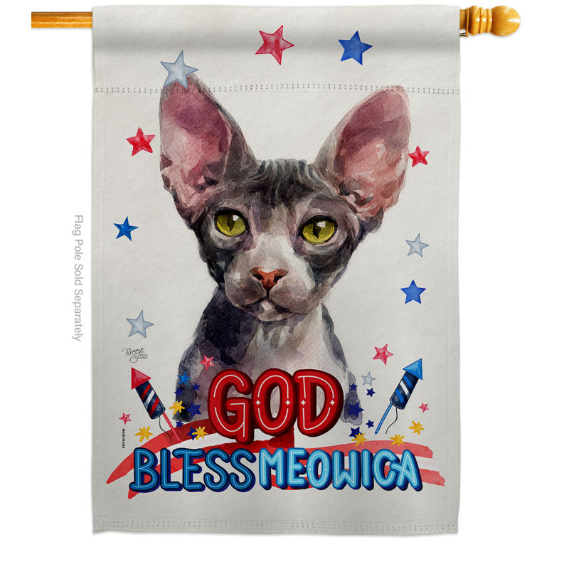 Drapeau de maison patriotique en polyester 40 x 28 po Sphynx