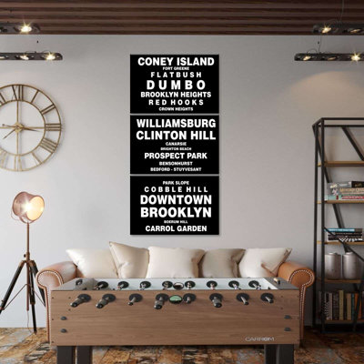 Ensemble de 3 pièces Brooklyn Bus Roll On Canvas
