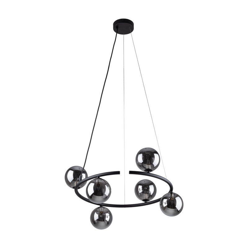 Anabelle 6 - Light Stainless Steel Cluster Pendant, Grey/Brown/Blue