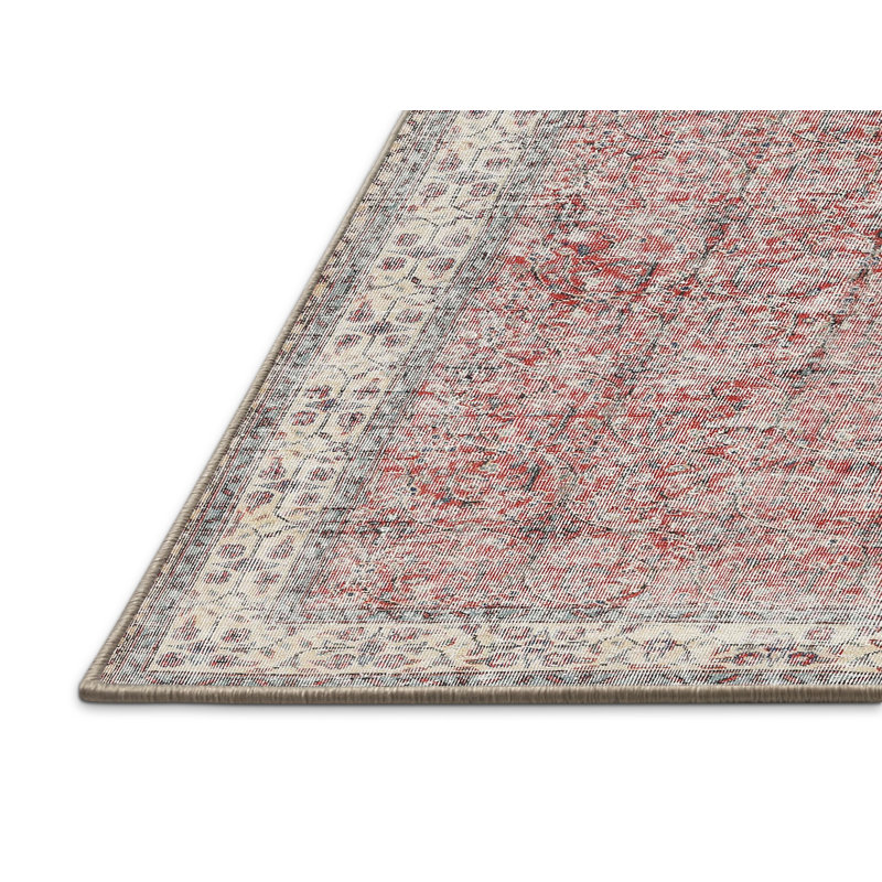Tapis traditionnel orange / gris, Rectangle 5 pi x 7 pi