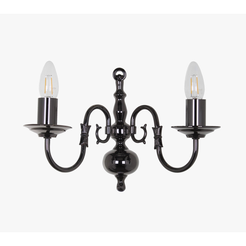 Roosevelt Candle Wall Light, Gunmetal