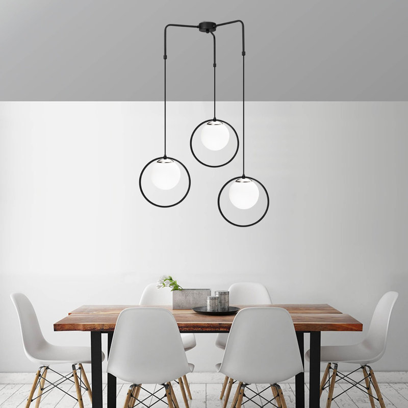 Luminaire suspendu en forme de globe à 3 lumières Dmitri