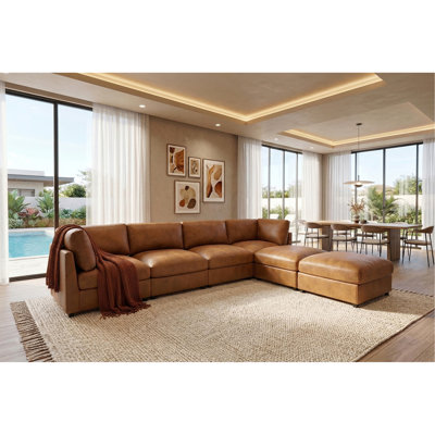 Canapé modulaire en similicuir