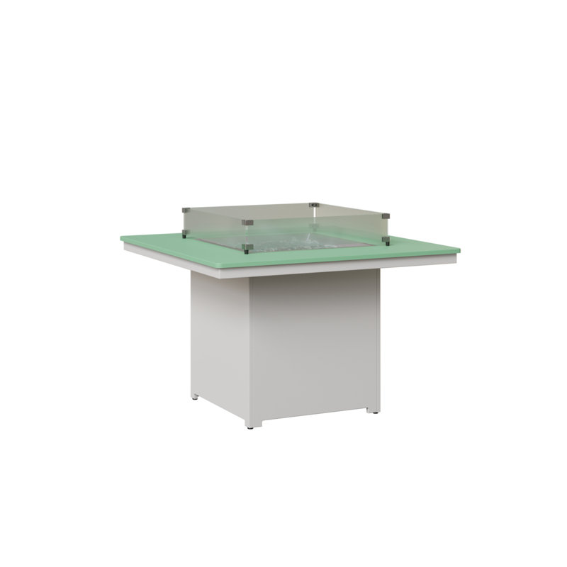 Berlin Gardens Numa Fire Pit Dining Table, 30.5" H x 47" W x 47" D, Mint