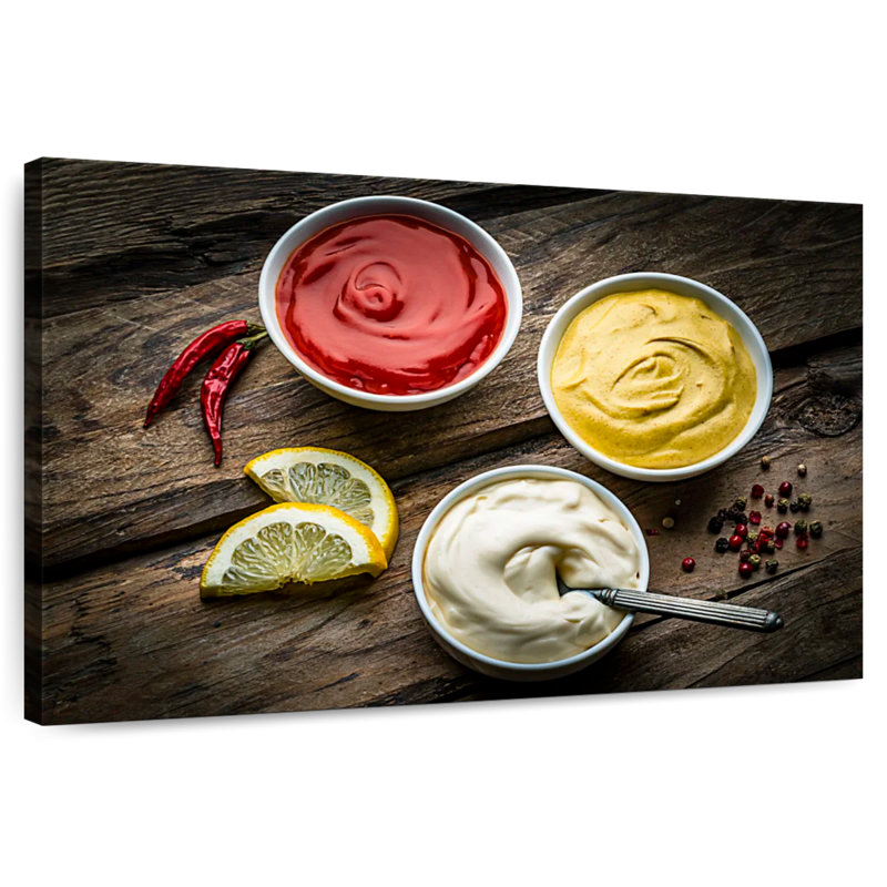Yarlin Ketchup Mustard And Mayonnaise, 30" H x 45" W