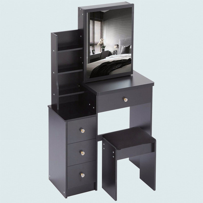 Tabouret de chevet 29,2 po, Noir