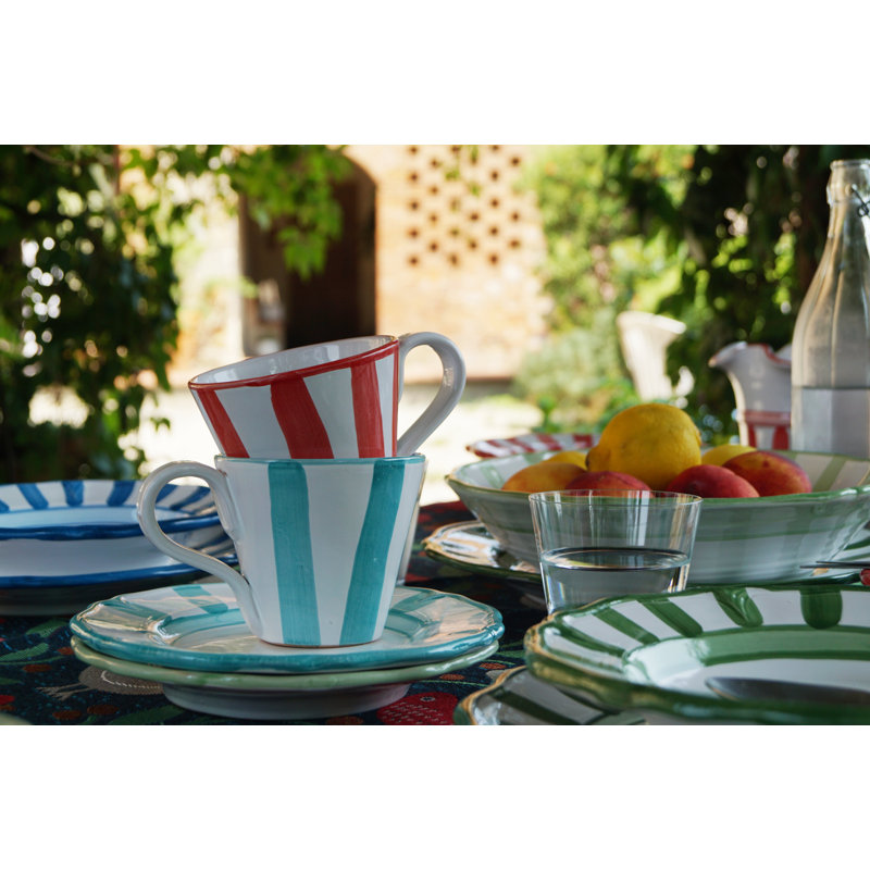 Rimini Mug, White/Lime Green