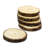 Wood Round 5 Piece Coaster Set