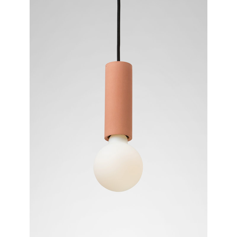 Abriona 1 - Light Bulb Pendant, Salmon