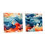 Perrin - Ensemble de 2 peintures murales abstraites en acrylique-103926966