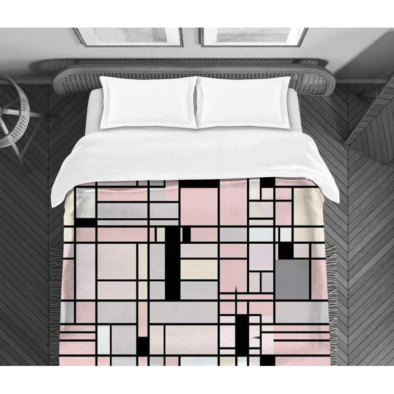 Mondrian Geometric Shapes Comforter