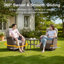 Ensemble de conversation d'extérieur en rotin avec chaises et table d'appoint-13051123