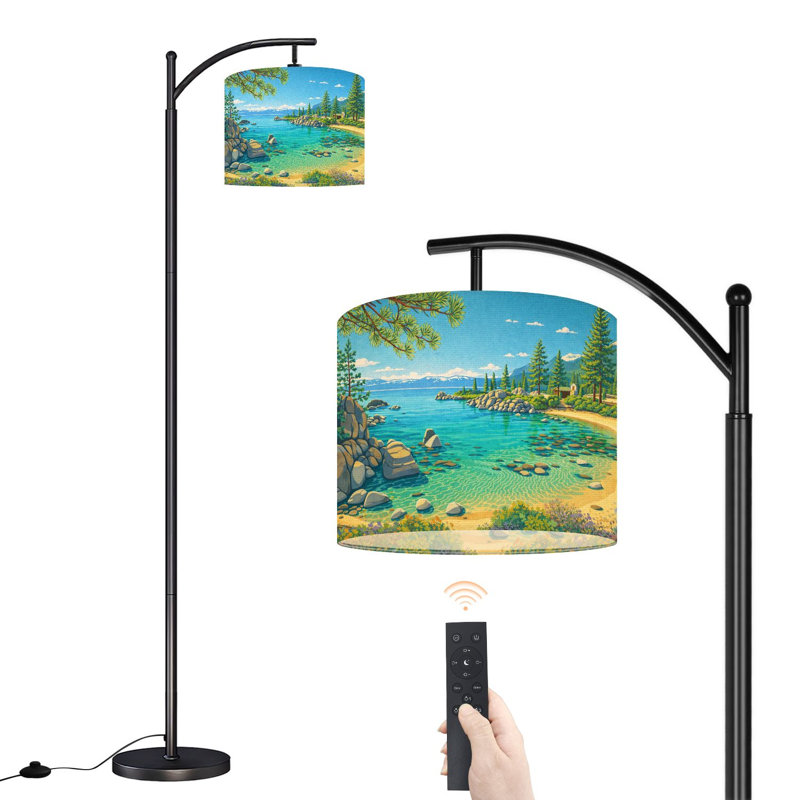 Lampe sur pied à arc avec abat-jour réglable Lake Tahoe Beach