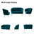 Hendrix Velvet Channel Tufted Living Room Set-81912059
