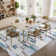 Modern Geometric Machine Washable Rug with Non-Slip Backing Non-Shedding Contemporary Accent Carpet Soft Low Pile Floor Cover for Living Room