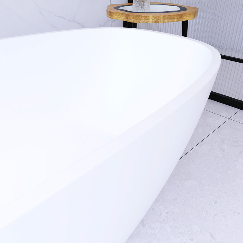 65.2'' x 29.7'' Soaking Solid Surface Bathtub
