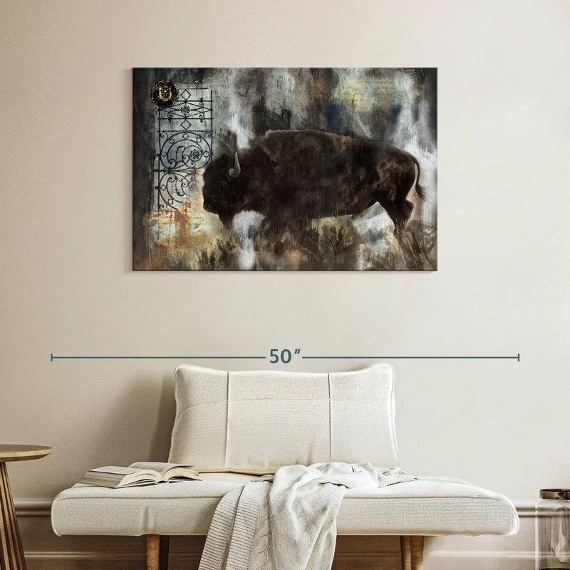 Brampt Wandering Buffalo, 26" H x 39" W