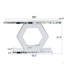 Miroir d'entrée hexagonal en cristal Sparkling