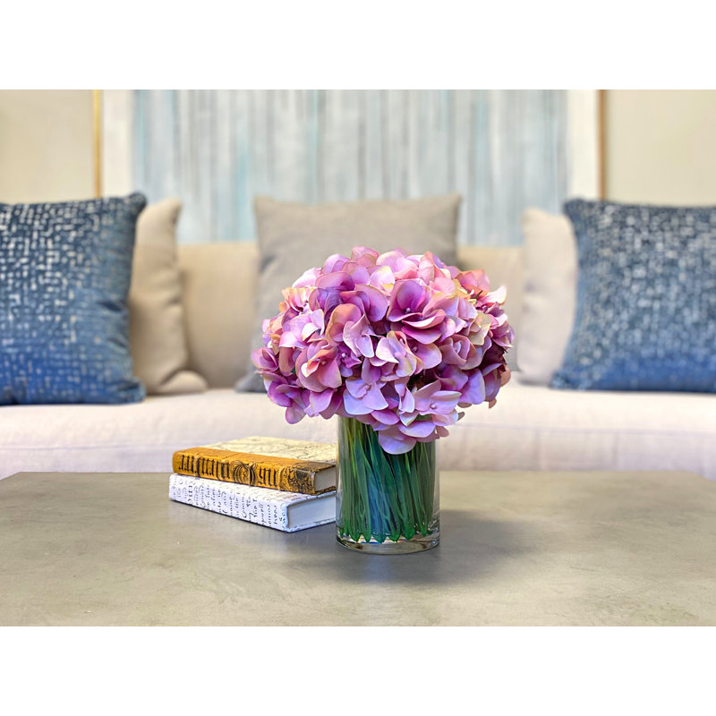 Fuchsia Hydrangea in Water Vase