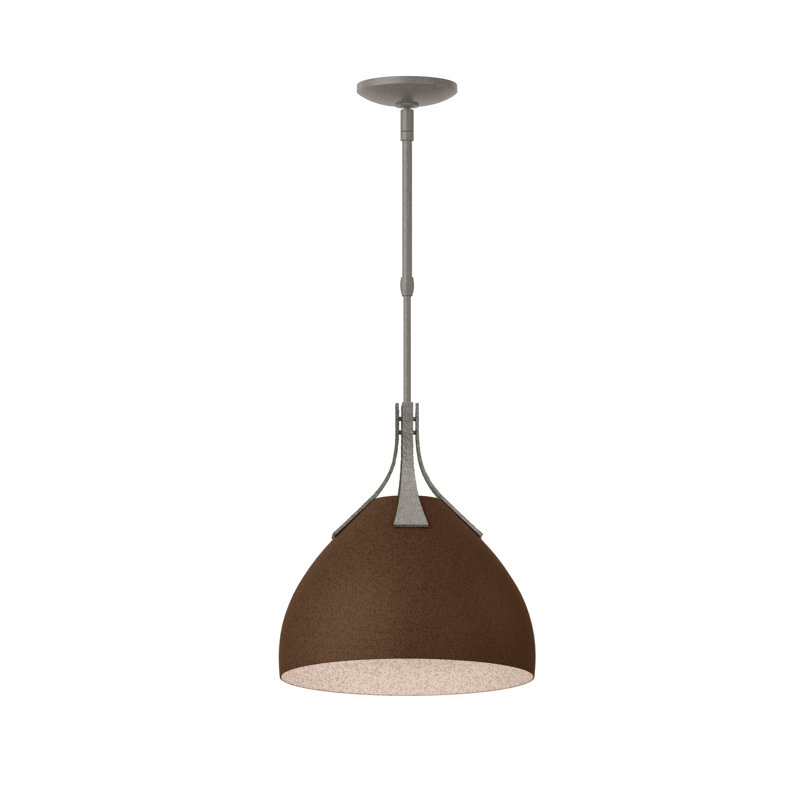 Summit 1 - Light Single Dome Pendant, Bronze, Natural Iron