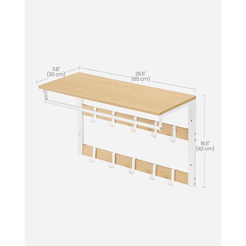 Metal Wall Mounted Required 10 - Hook Coat Rack