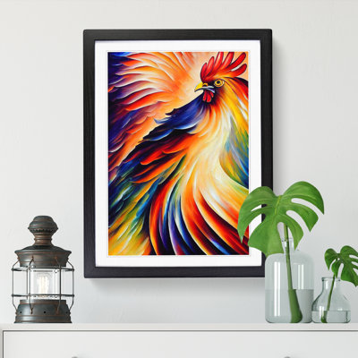 Turah Rooster Painted - Picture Frame Print