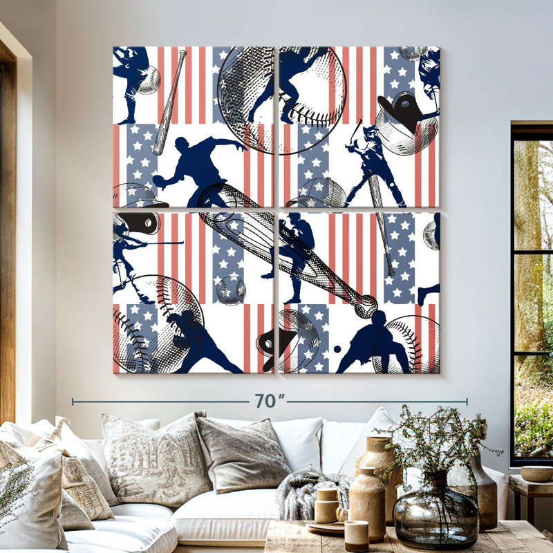 Sireci Baseball Pattern, 57" H x 57" W