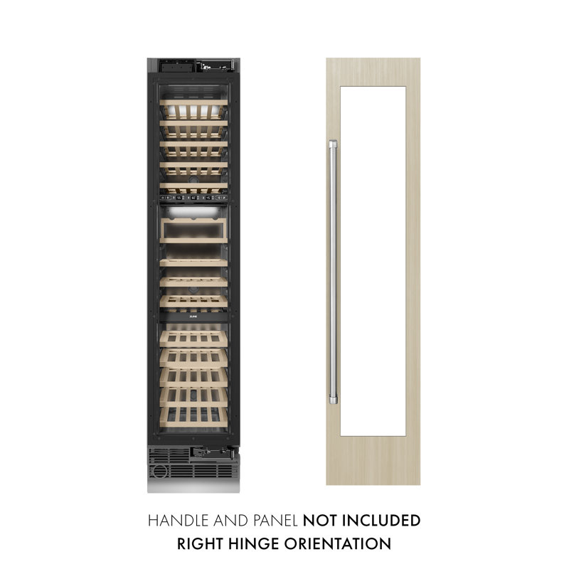 ZLINE 18 in. 9.0 cu. ft. Triple Zone 68 Bottle Panel Ready Left Hinge Column Wine Cooler, Left Handed